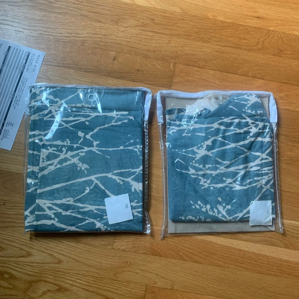 West Elm Winter Woods pair of king shams